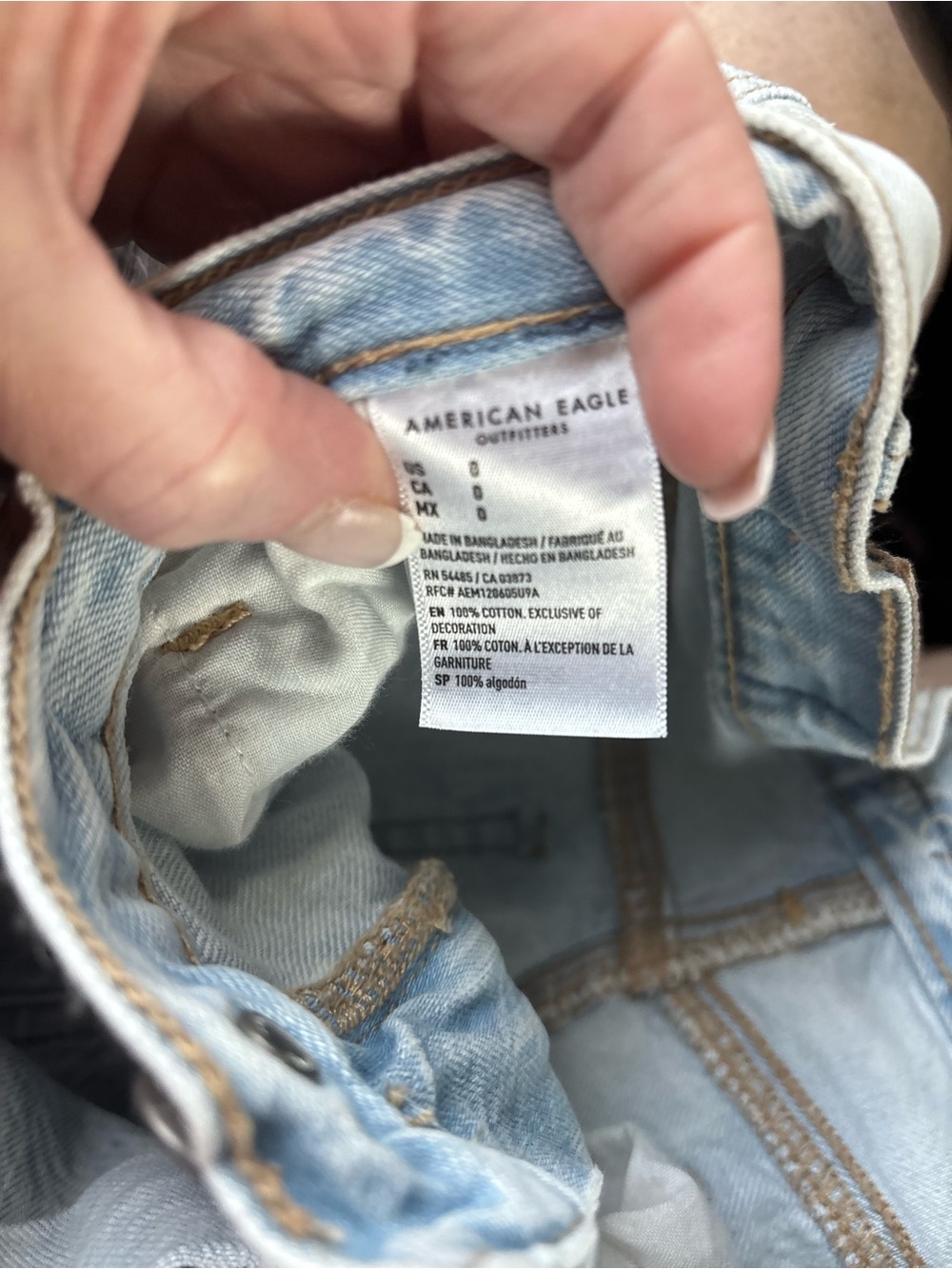 American Eagle Outfitters Light Blue Denim Jean Shorts